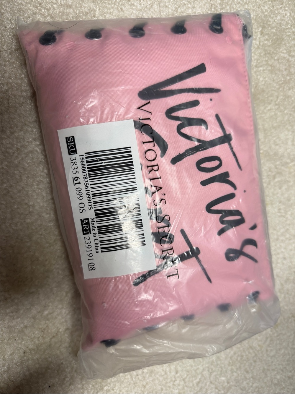 Victoria's Secret Pink Script Cosmetic Pouch with Black Accents - Picture 7 of 7